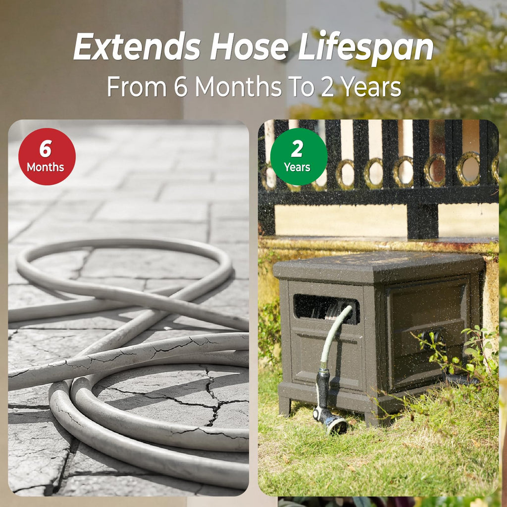 Heavy Duty Steel Garden Hose Reel Deck Box K2998