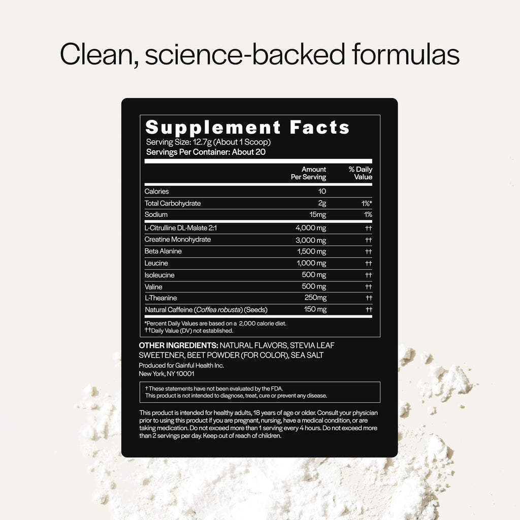 Pre-Workout Powder 3g Creatine Watermelon 20 Servings I4218