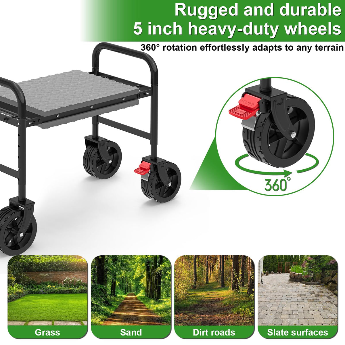 Rolling Garden Kneeler and Seat K759