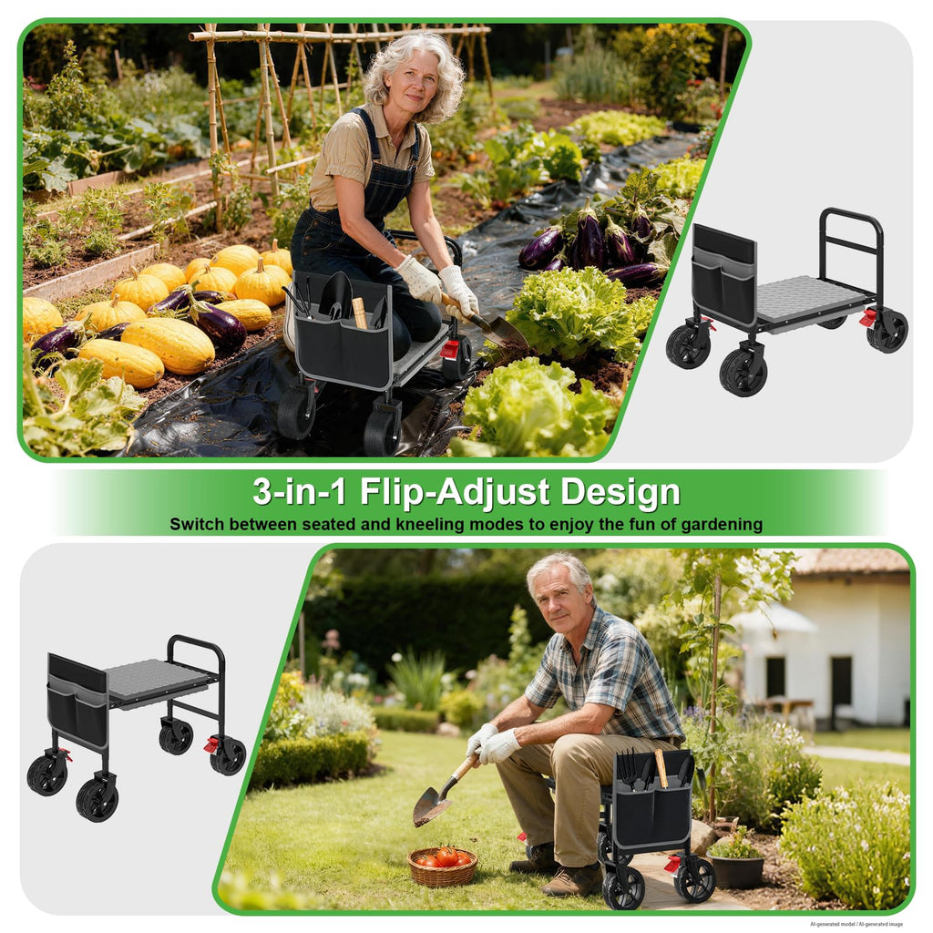 Rolling Garden Kneeler and Seat K759