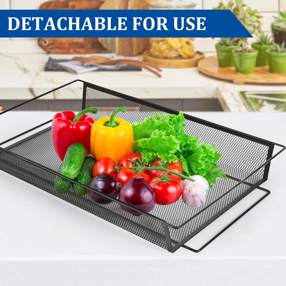 3 Tier Rectangular Metal Fruit Basket N133221