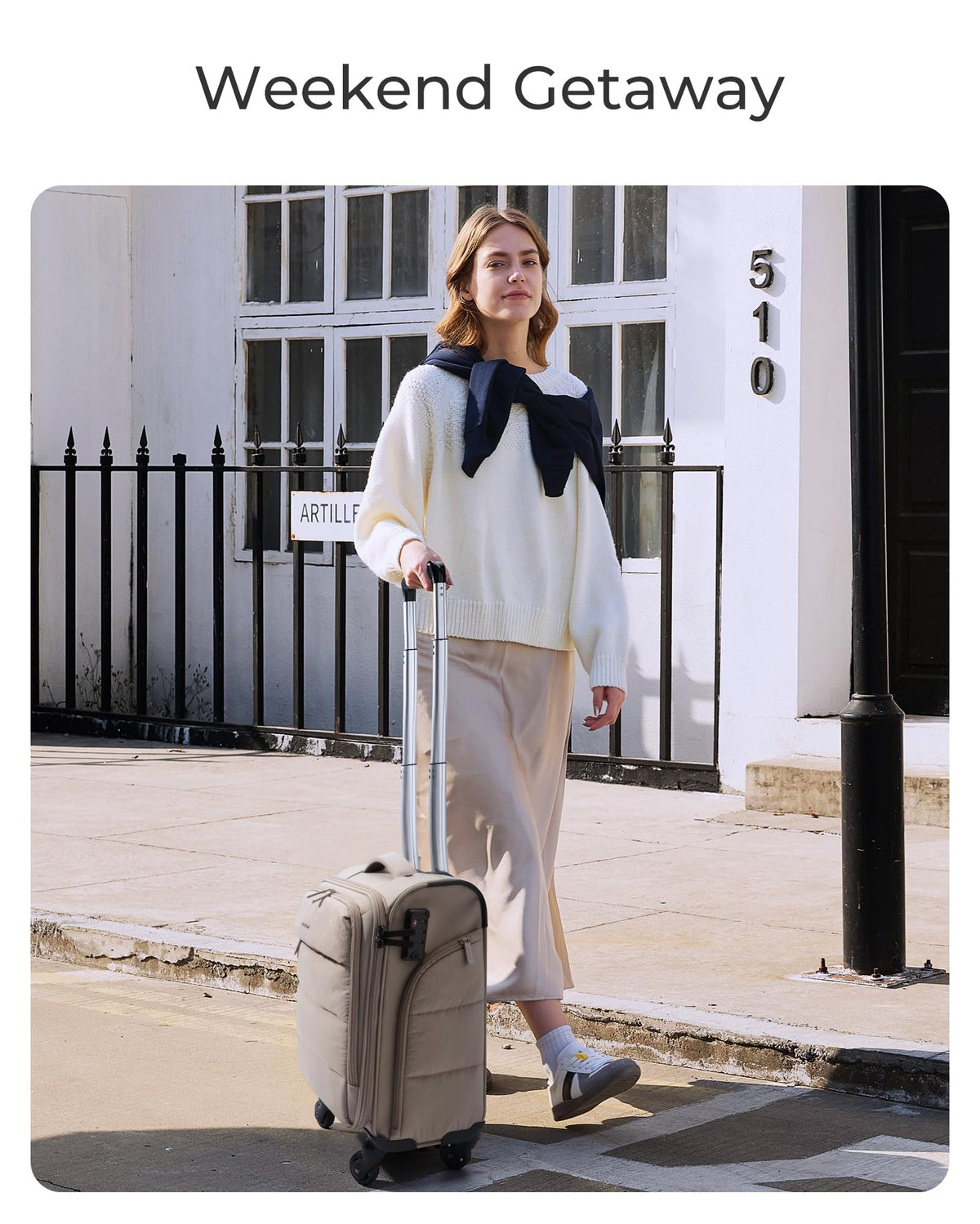 Black Softside Underseat Suitcase with Wheels F5899