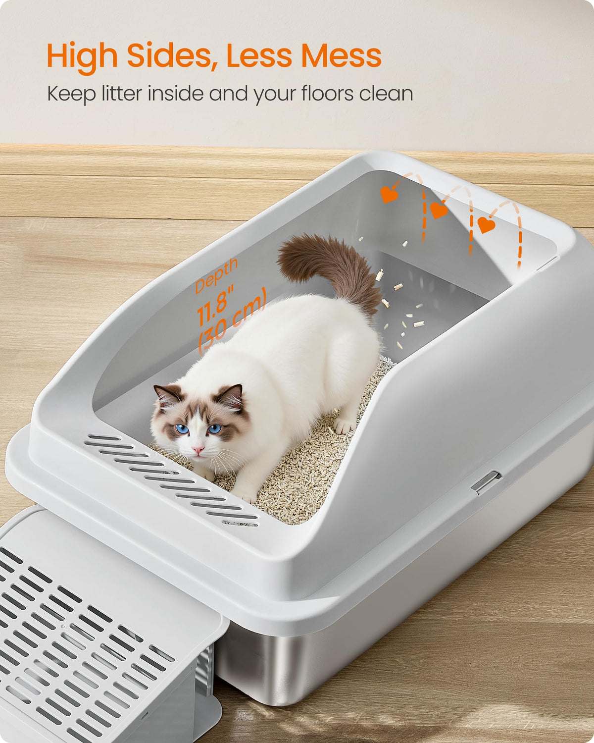 Stainless Steel Cat Litter Box N135
