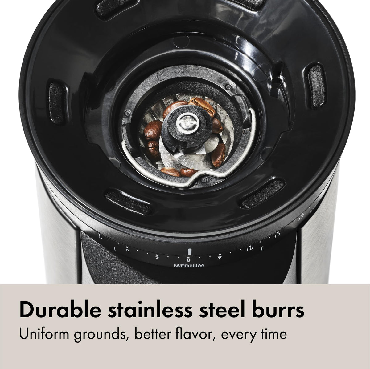 Electric Coffee Bean Grinder 12 Oz Silver Q7365