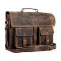 18 Inch Leather Laptop Messenger Bag K409436