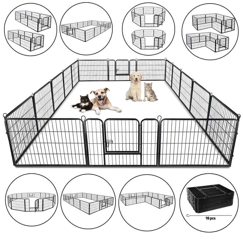 24 Inch 16 Panels Metal Dog Playpen T831