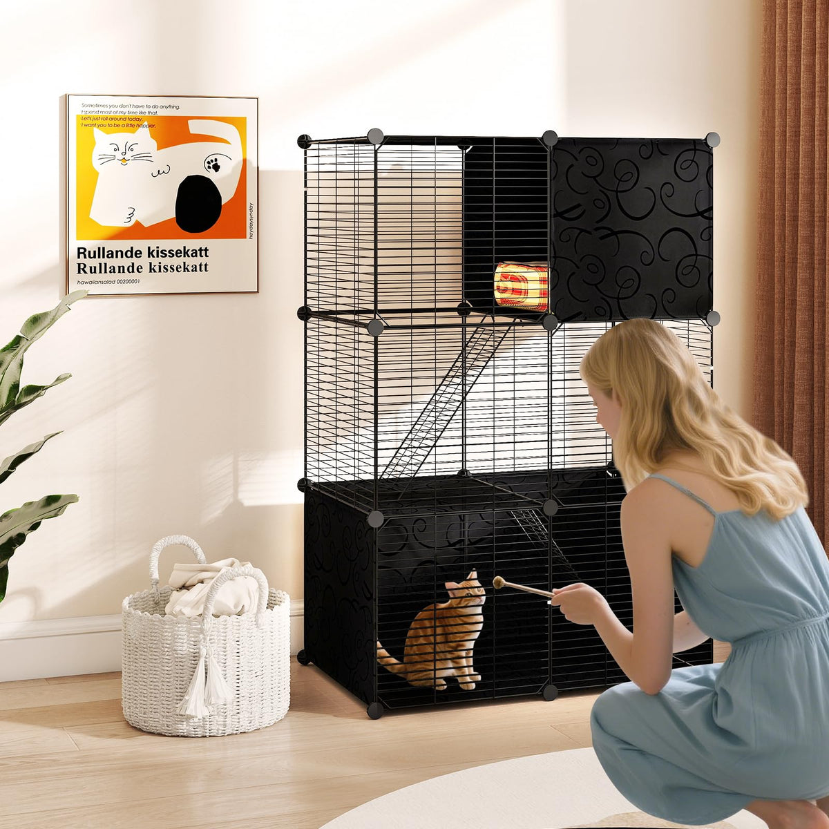 3-Tier Detachable Metal Wire Cat Cage G798