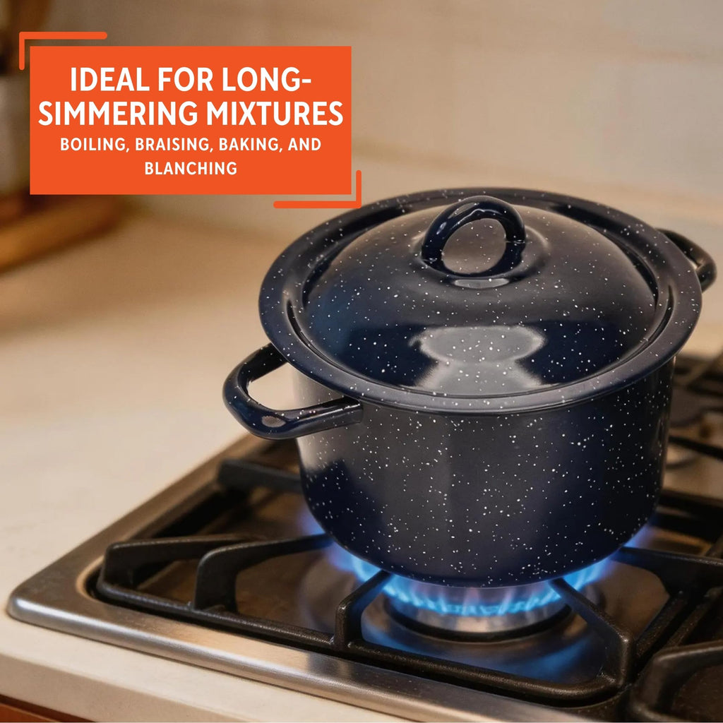 6 Qt Enamel Stock Pot T944