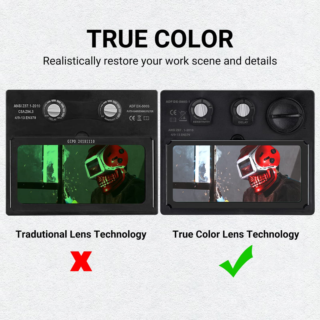 Auto Darkening Solar Powered Welding Helmet X7939