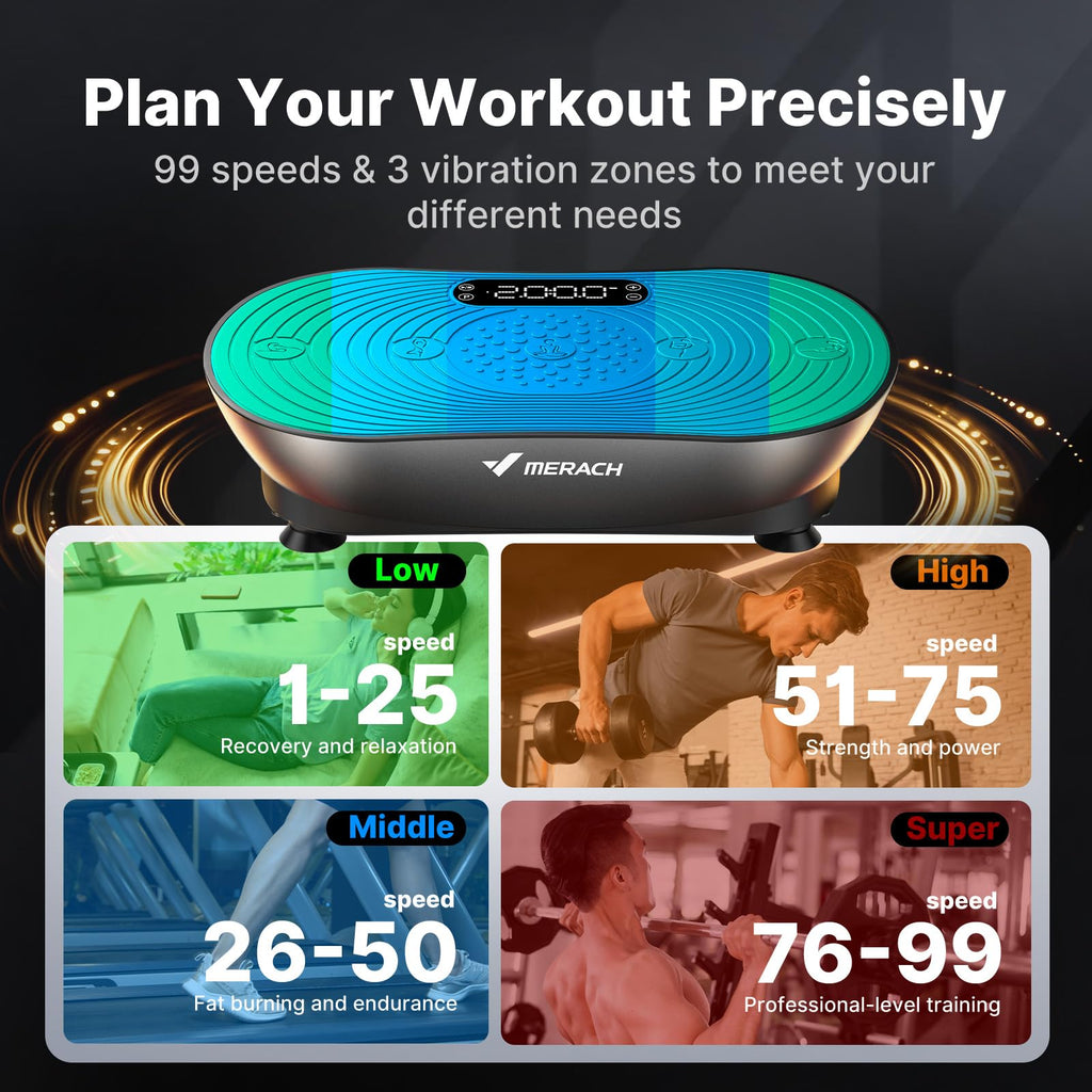 Vibration Plate Exercise Machine with Touchscreen R453038