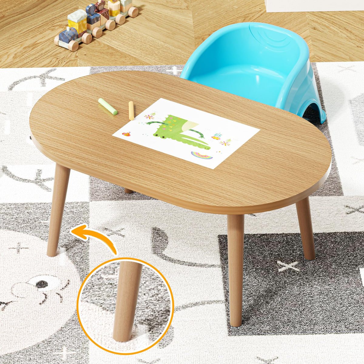 Small Oval Coffee Table O322