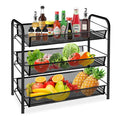3 Tier Rectangular Metal Fruit Basket N133221