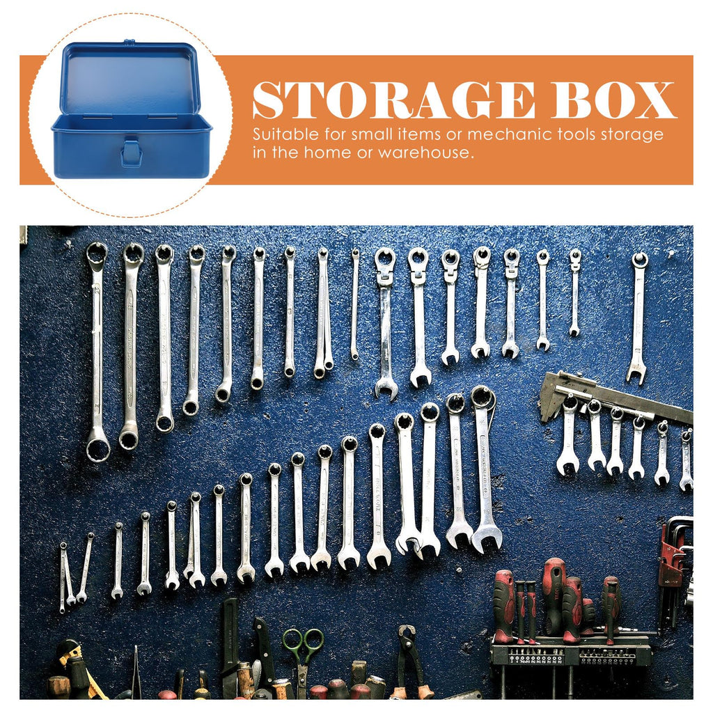 Blue Heavy Duty Portable Iron Toolbox Organizer H782007
