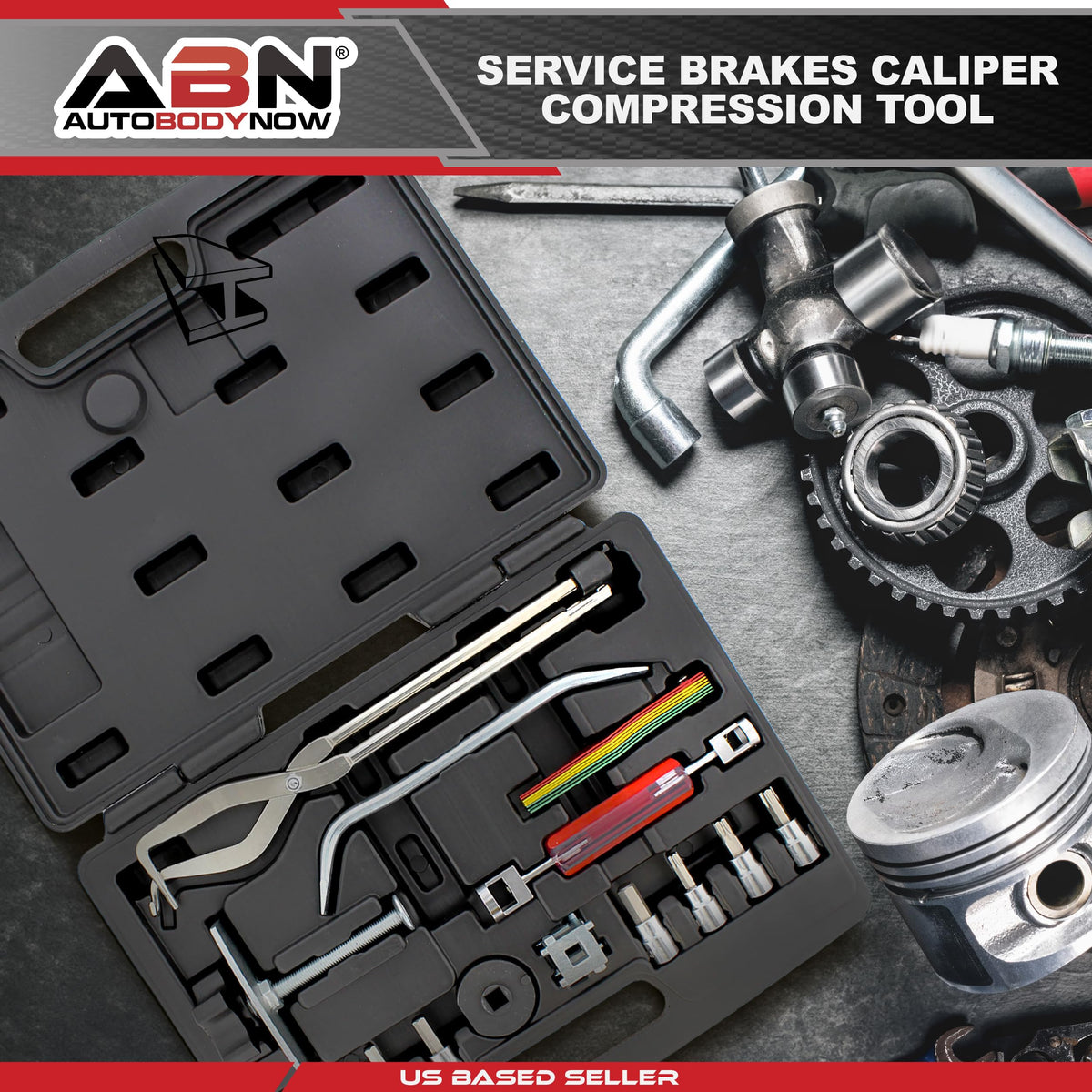 15-Piece Brake Kit with Brake Caliper Tool J873924