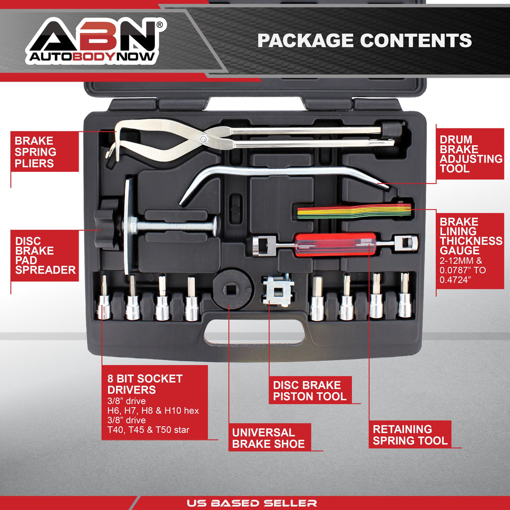 15-Piece Brake Kit with Brake Caliper Tool J873924