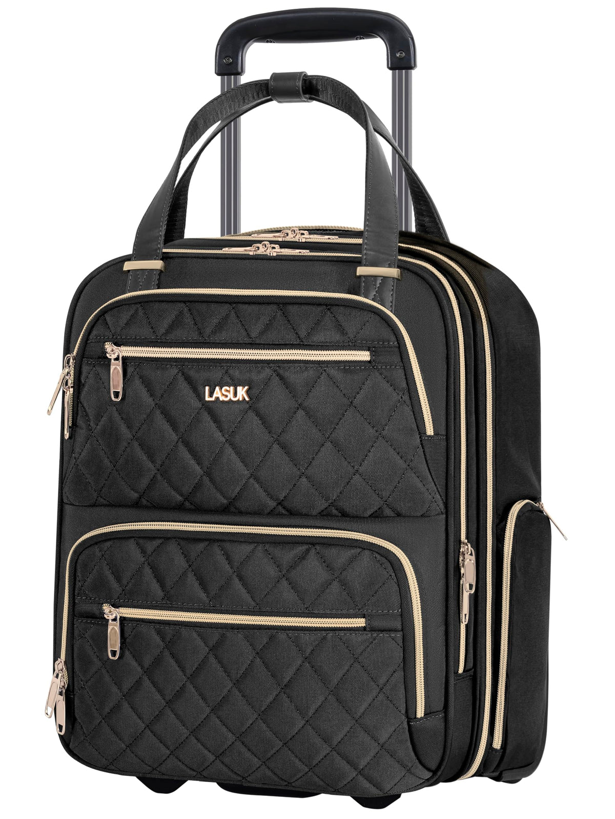Underseat Carry On Luggage with Wheels, Black, 17" N489447
