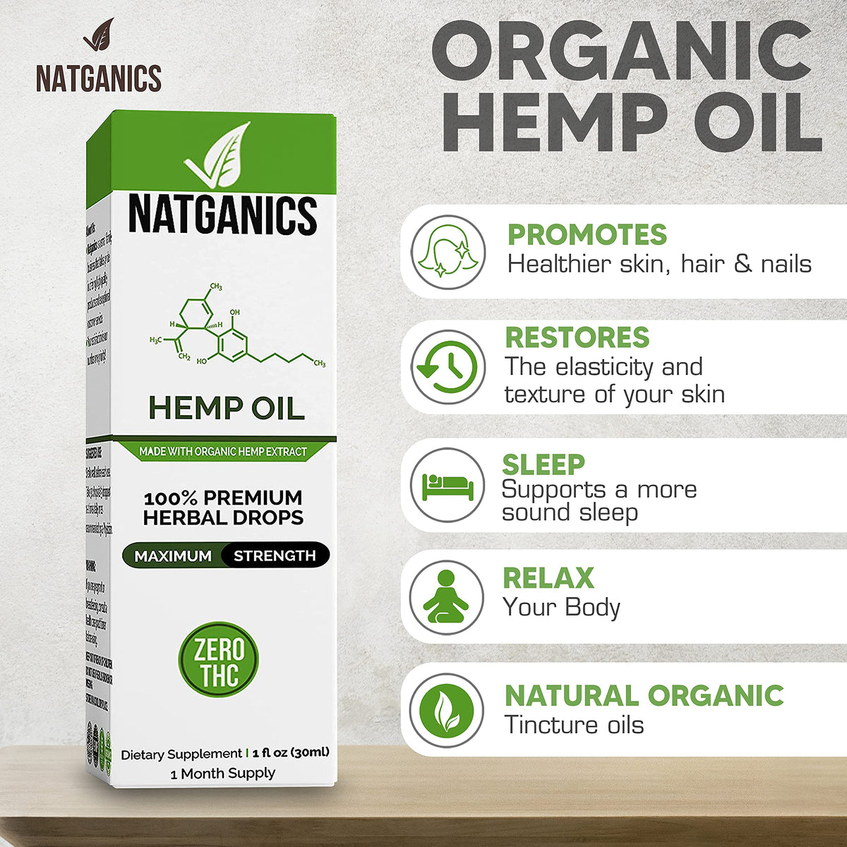 Organic Hemp Oil 1000mg W3741